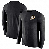 Men's Washington Redskins Nike Black Coaches Long Sleeve Performance T-Shirt,baseball caps,new era cap wholesale,wholesale hats